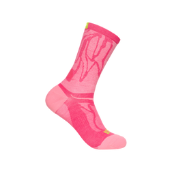 Hoka Clifton Crew Run Socks - Unisex, Electric Rose, sock view