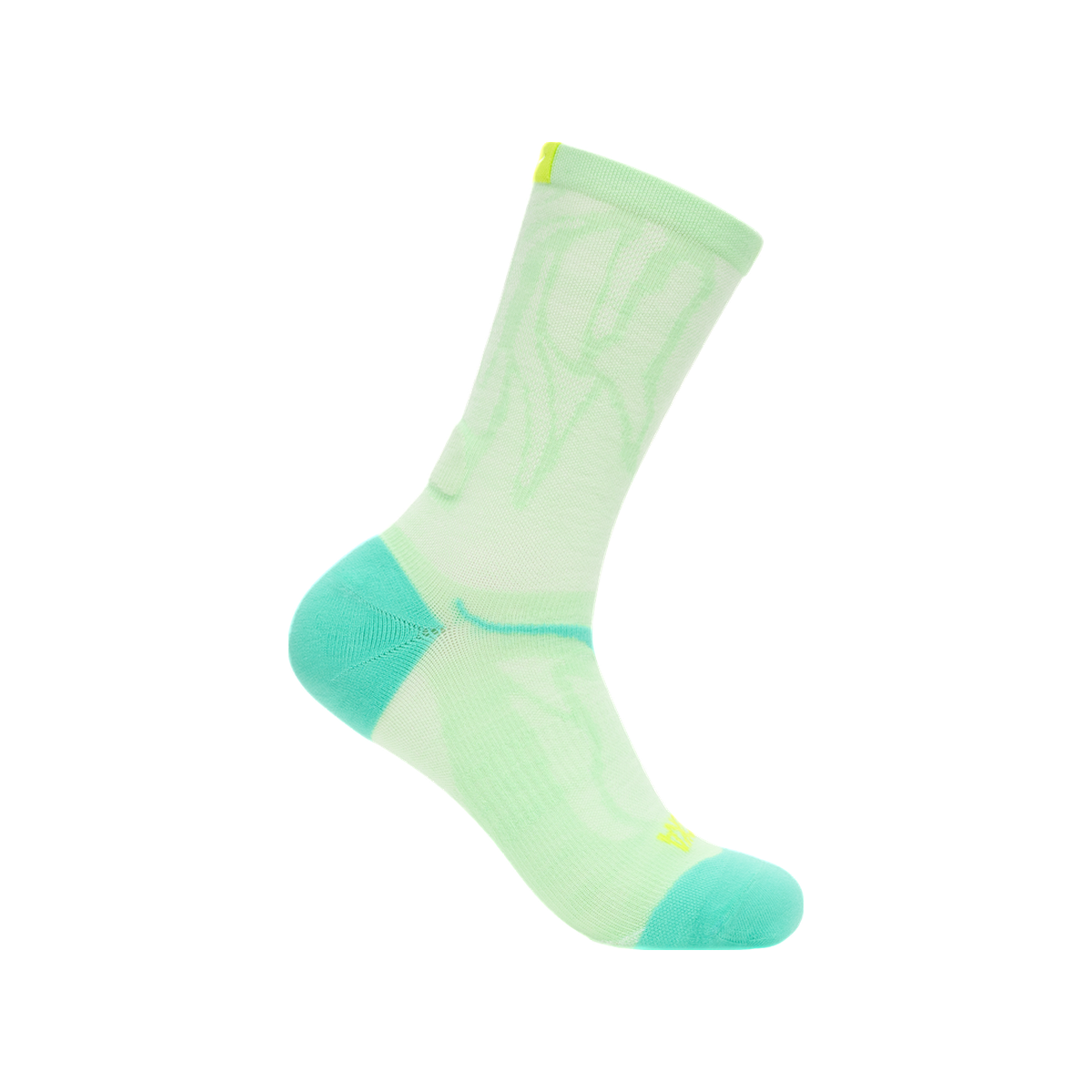 Hoka Clifton Crew Run Socks - Unisex, Mint Flourite, sock view