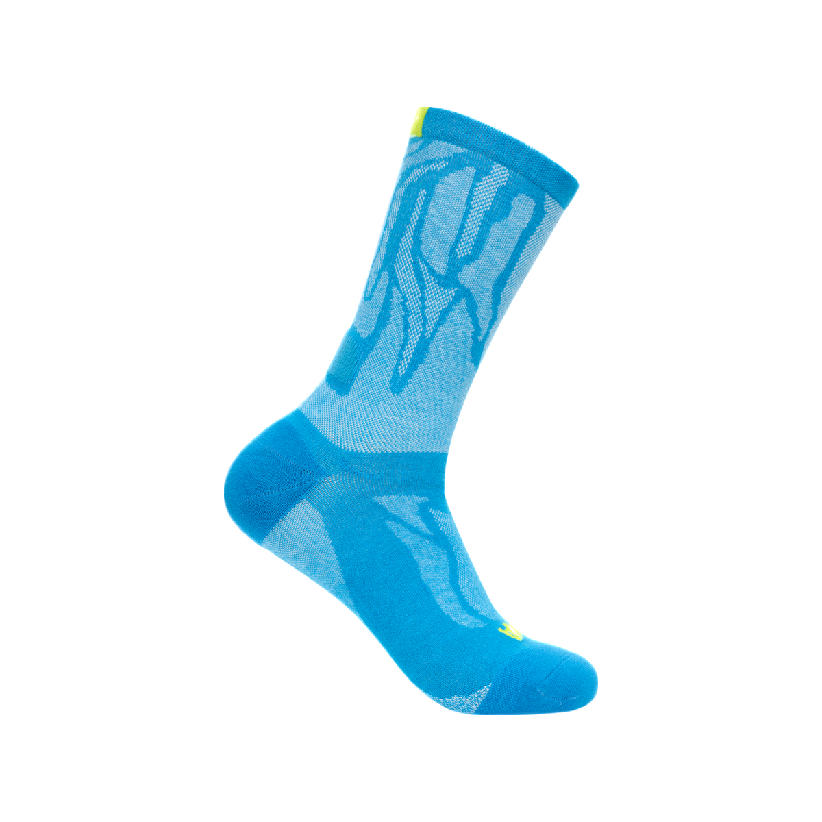 Hoka Clifton Crew Run Socks - Unisex, Skyward Blue, sock view