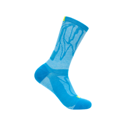 Hoka Clifton Crew Run Socks - Unisex, Skyward Blue, sock view