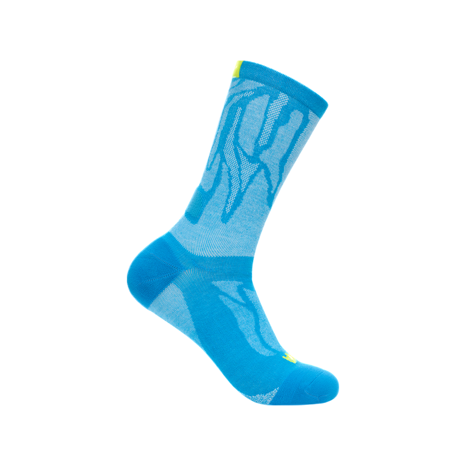 Hoka Clifton Crew Run Socks - Unisex, Skyward Blue, sock view