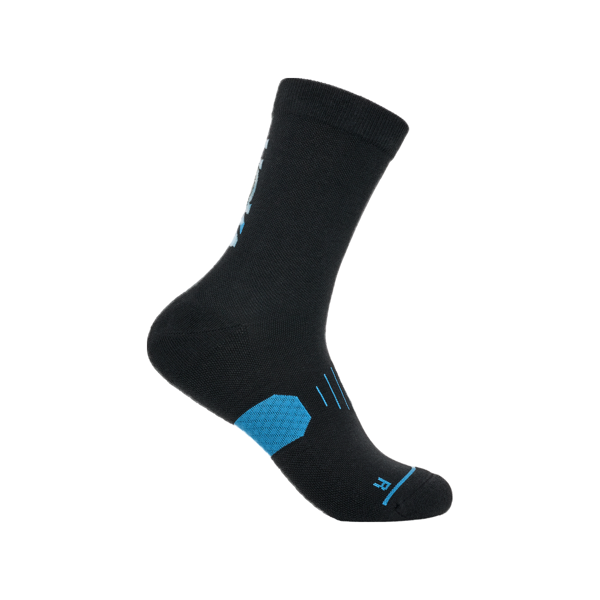 Hoka GPX Crew Run Sock - Unisex, Black, sock view
