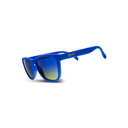 Goodr Sunglasses - OG, Blue Lobster's Scuba Revenge, three-quarter view