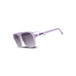 Goodr Sunglasses - Retro G, Frozen Grape Escape, three-quarter view