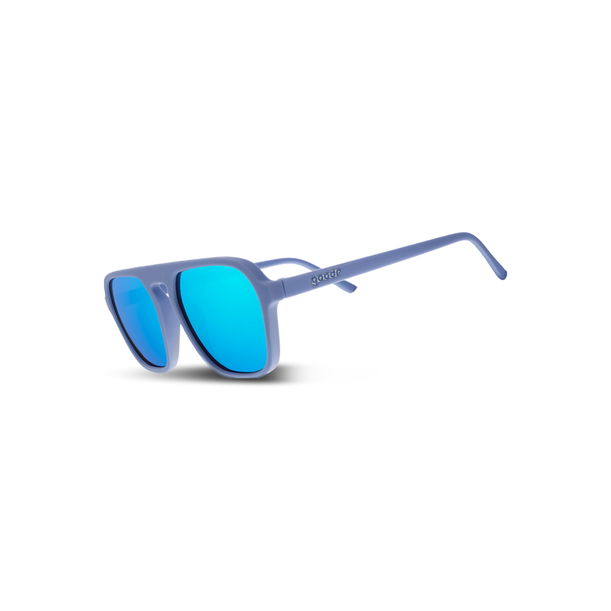 Goodr Sunglasses - Retro G, Roller Rink Royalty, three-quarter view