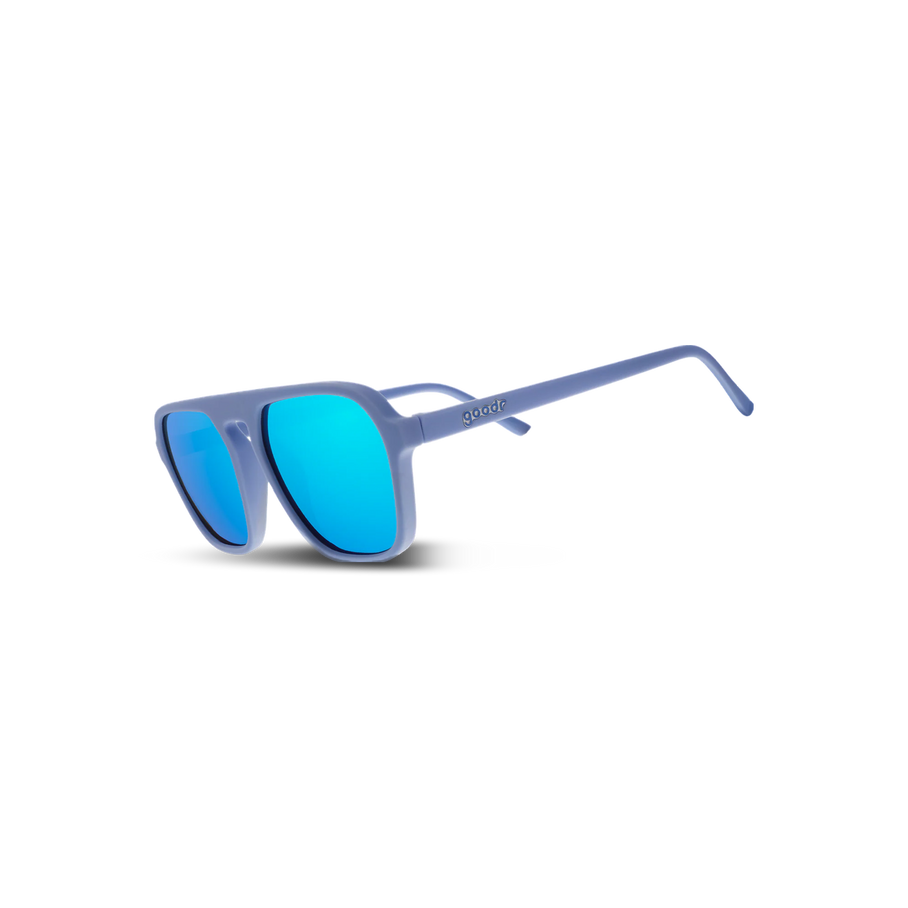Goodr Sunglasses - Retro G, Roller Rink Royalty, three-quarter view