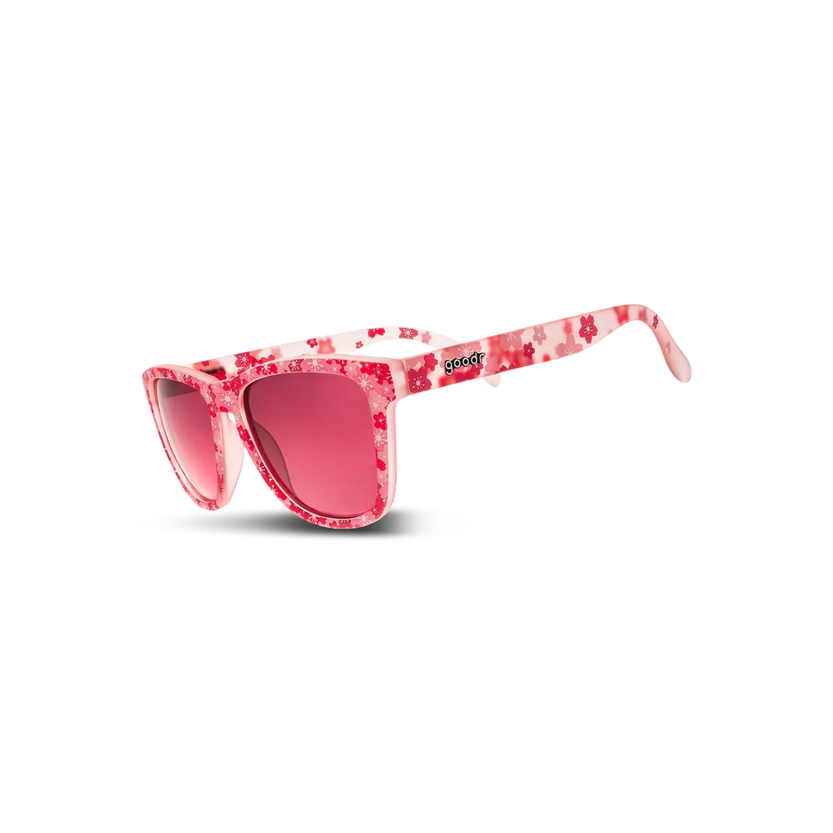 Goodr Sunglasses - OG, Sakura Showtime, three-quarter view