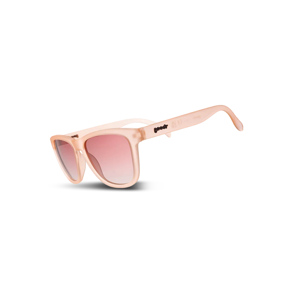 Goodr Sunglasses - OG, Don't Make me Blush, three-quarter view