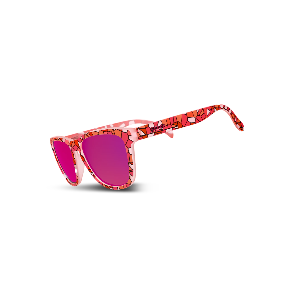 Goodr Sunglasses - OG, Stained Glass Sex Symbol, three-quarter view