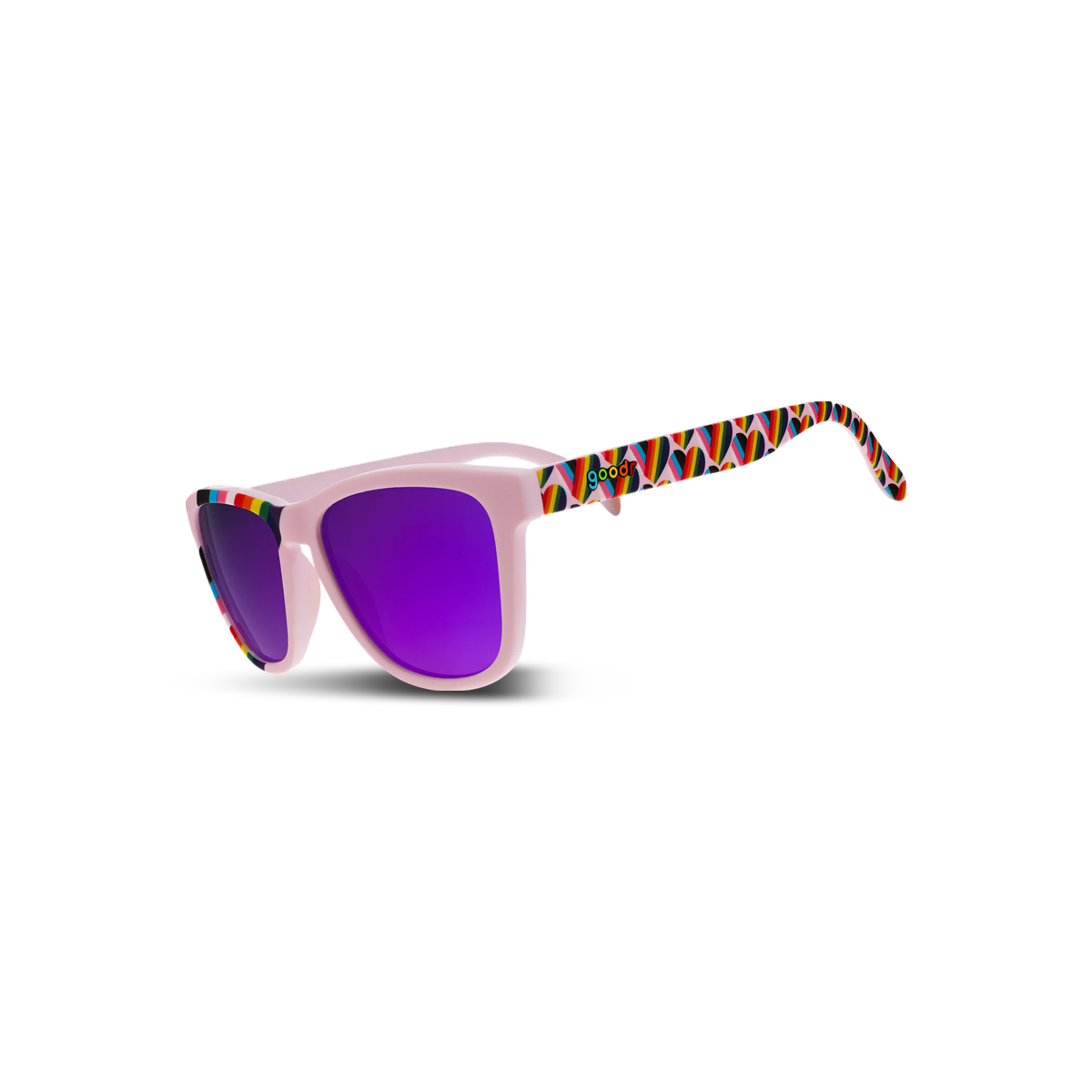 Goodr Sunglasses - OG, We're Here to Slay, three-quarter view