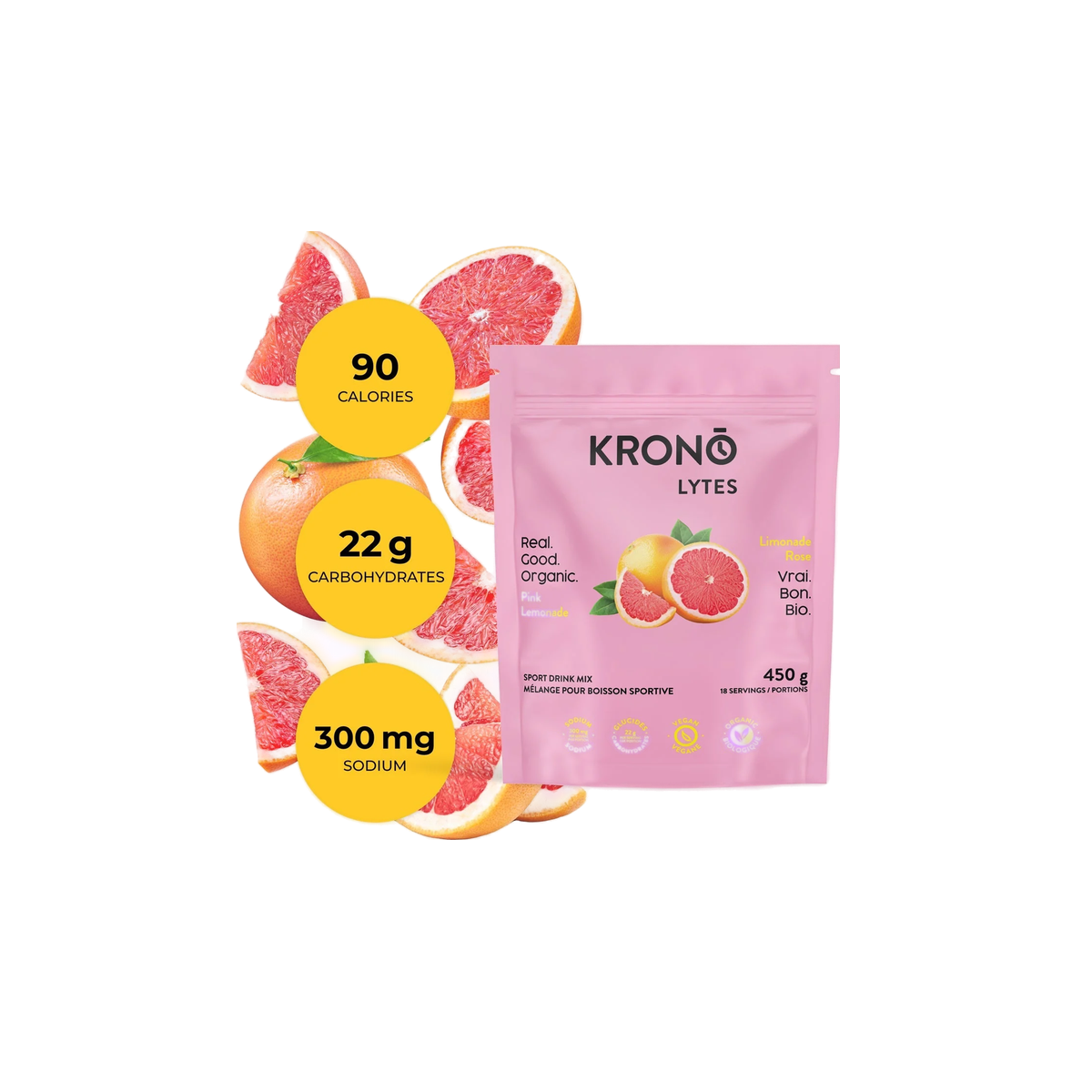 Krono Electrolyte Sachette, Pink Lemonade, pack view