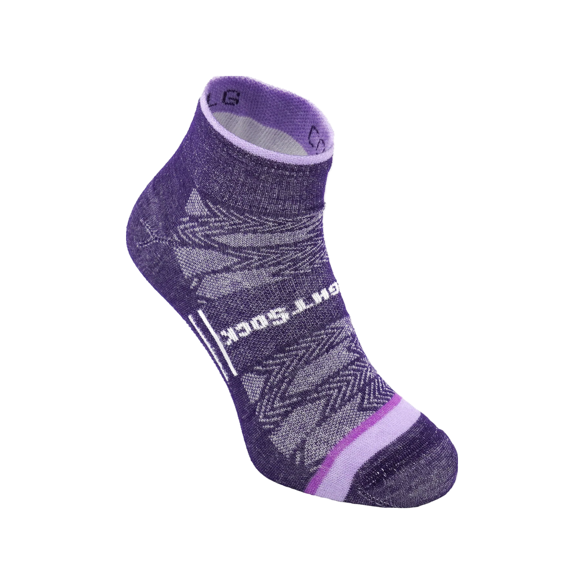 Wrightsock Coolemesh 2 Quarter Socks, Wildberry, sock view
