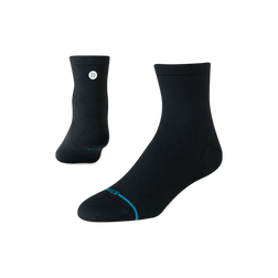 Stance Run Socks - Ultralight Cushioning - Quarter, Black, sock view