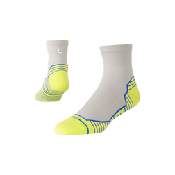 Stance Run Socks - Ultralight Cushioning - Quarter, Pop Out - Grey, sock view