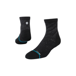 Stance Run Socks - Light Cushioning - Quarter, Run Black, sock view
