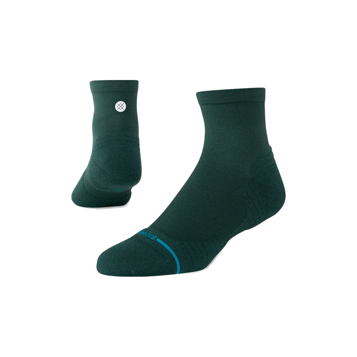 Stance Run Socks - Light Cushioning - Quarter, Pine / L, sock view