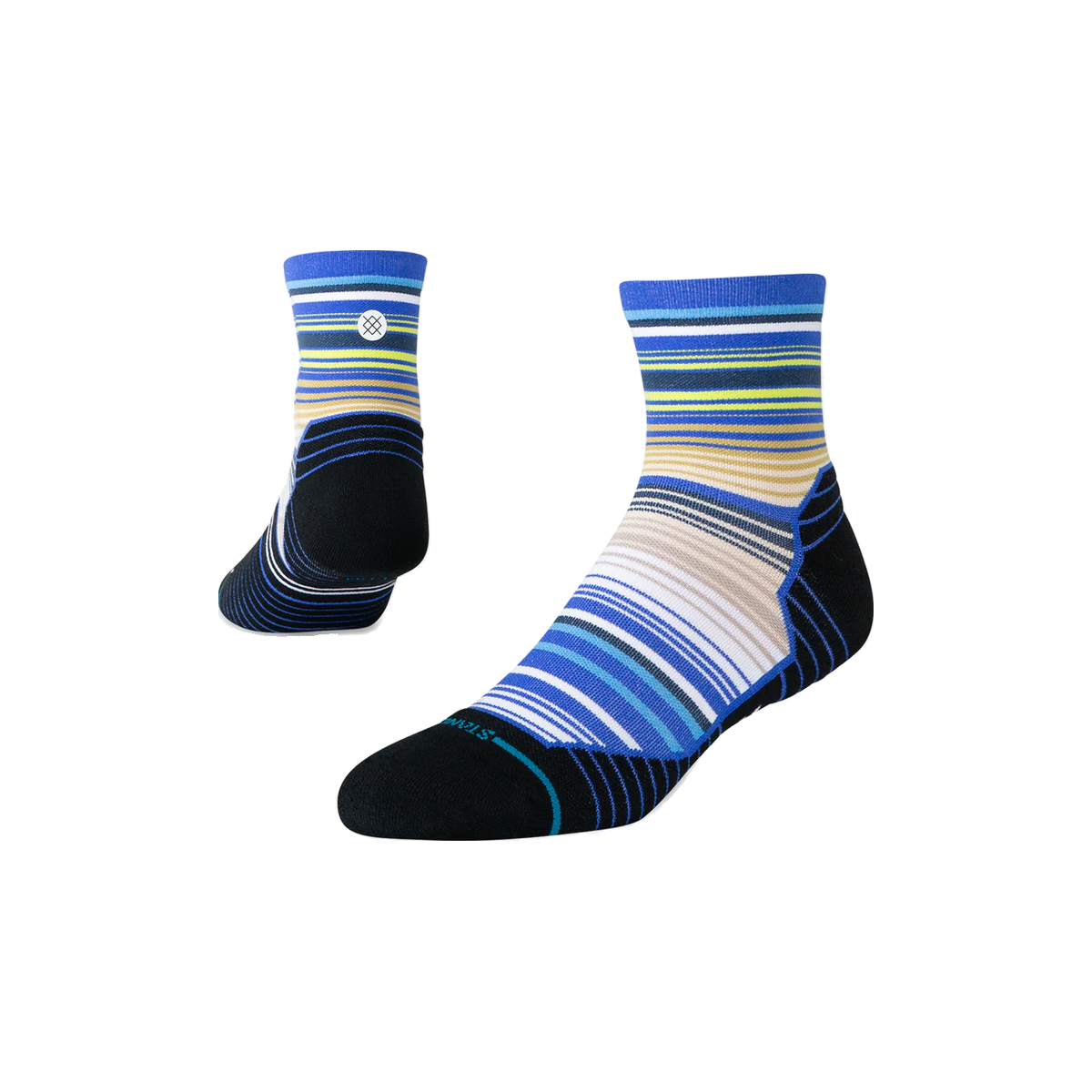 Stance Run Socks - Light Cushioning - Quarter, Jorongo - Blue, sock view