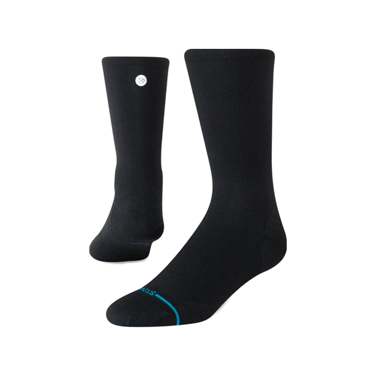Stance Run Socks - Ultralight Cushioning - Crew, Solid Black, sock view