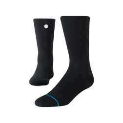 Stance Run Socks - Ultralight Cushioning - Crew, Solid Black, sock view