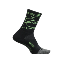 Feetures Elite Light Cushion Mini Crew Socks, Rogue Black, sock view