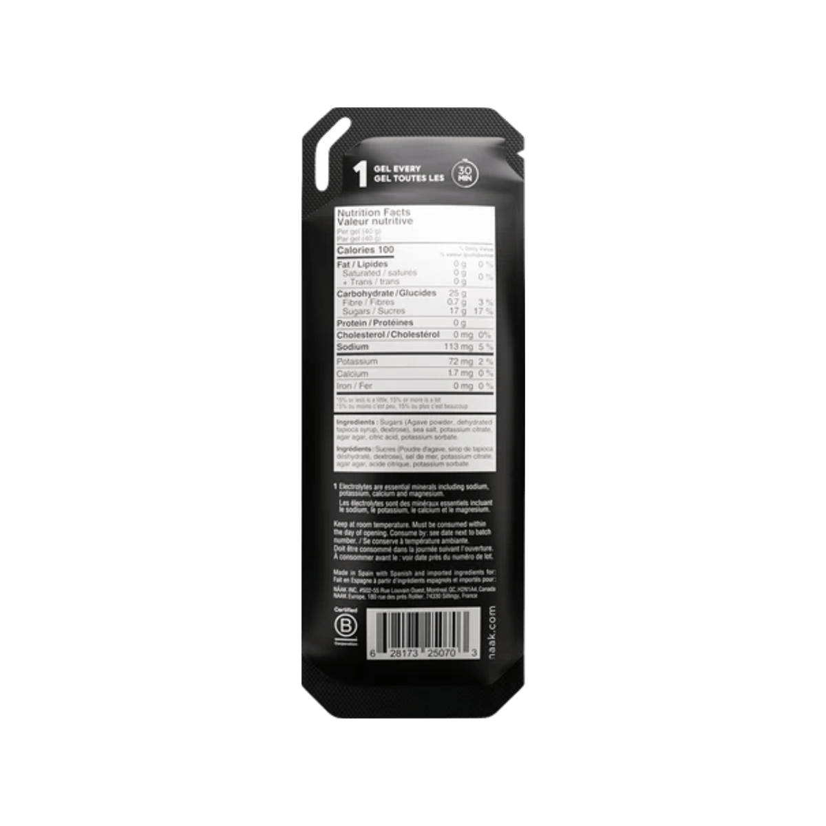 Naak Boost Energy Gel, pack view
