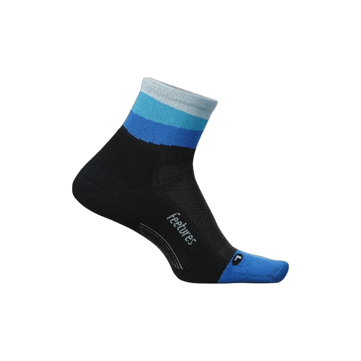 Feetures Elite Light Cushion Quarter Socks, Oceanic Ascent, sock view