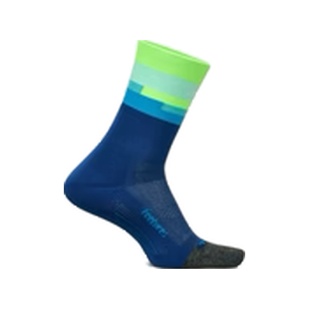 Feetures Elite Light Cushion Mini Crew Socks, Surfboard Blue, sock view