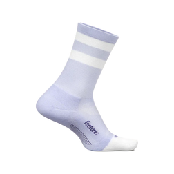 Feetures Elite Light Cushion Mini Crew Socks, lilac High Top Stripe, sock view