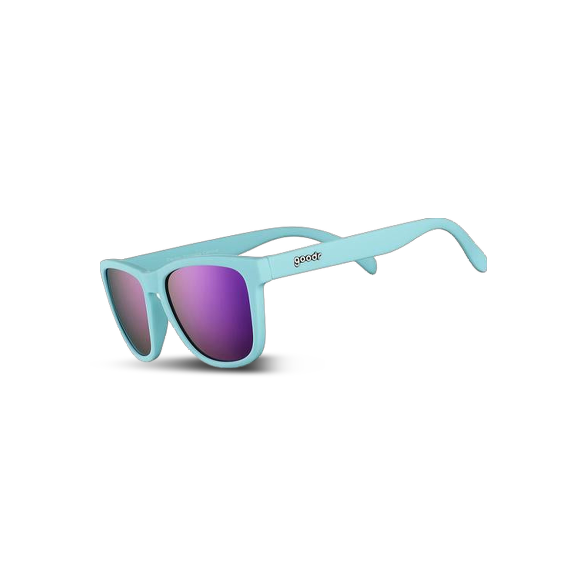 Goodr Sunglasses - OG, Electric Dinotopia Carnival, three-quarter view