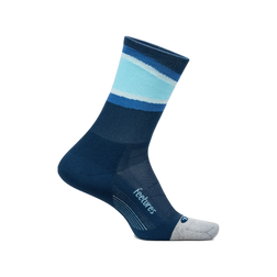 Feetures Elite Light Cushion Mini Crew Socks, Blue Bounce, sock view