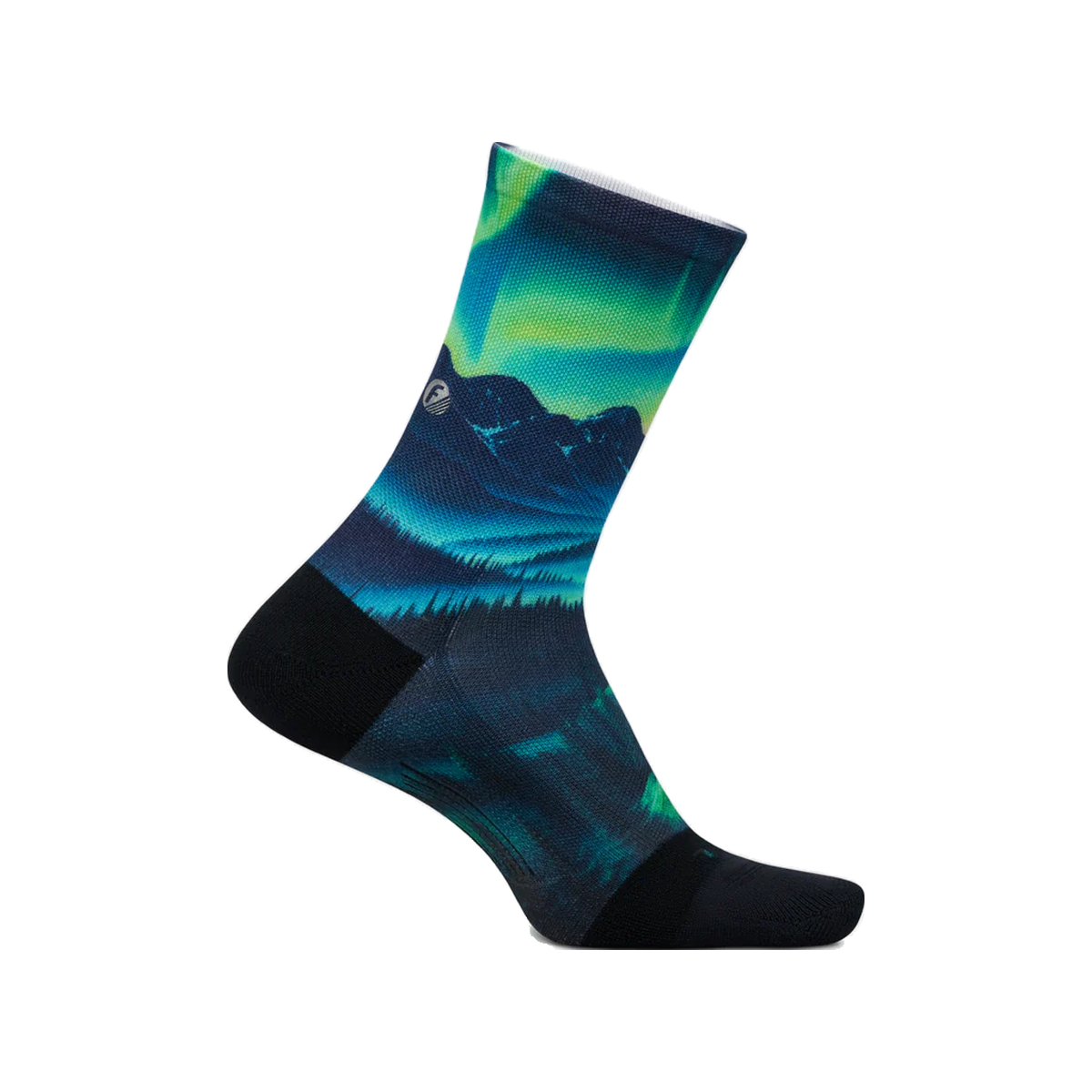 Feetures Elite Light Cushion Mini Crew Socks, Aurora Glow, sock view