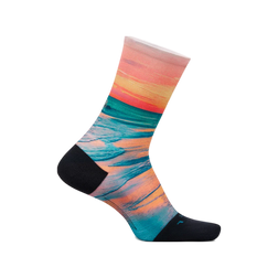 Feetures Elite Light Cushion Mini Crew Socks, Sunset Glow, sock view