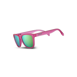 Goodr Sunglasses - OG, Flamingos on a Booze Cruise, three-quarter view