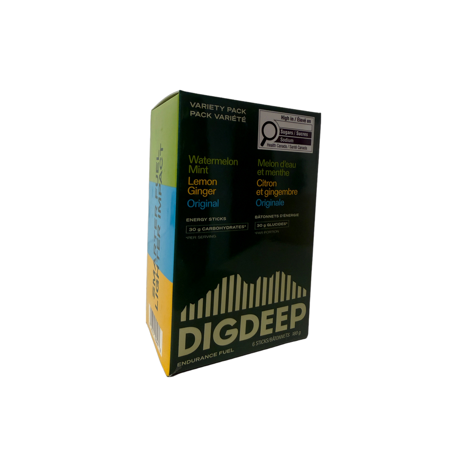 Dig Deep Endurance Fuel, Variety Pack, pack view
