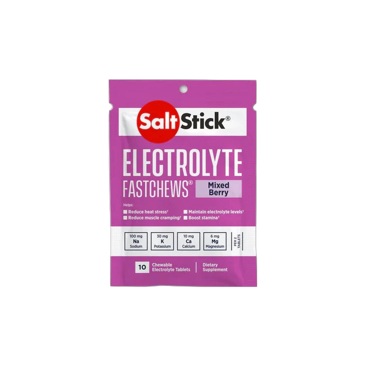 SaltStick Fastchews, Mixed Berry / Packet: 10 Tablets, pack view