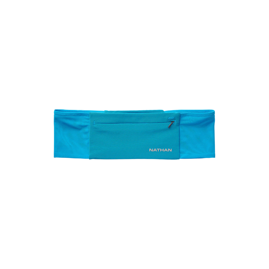 Nathan Zipster Max Waist Belt, Electric Blue/Reflective Silver, belt view