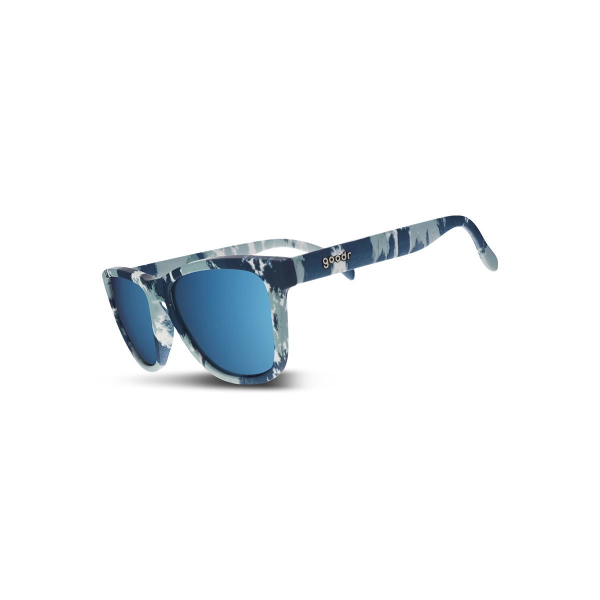 Goodr Sunglasses - OG, Acid Washed Aficionado, three-quarter view