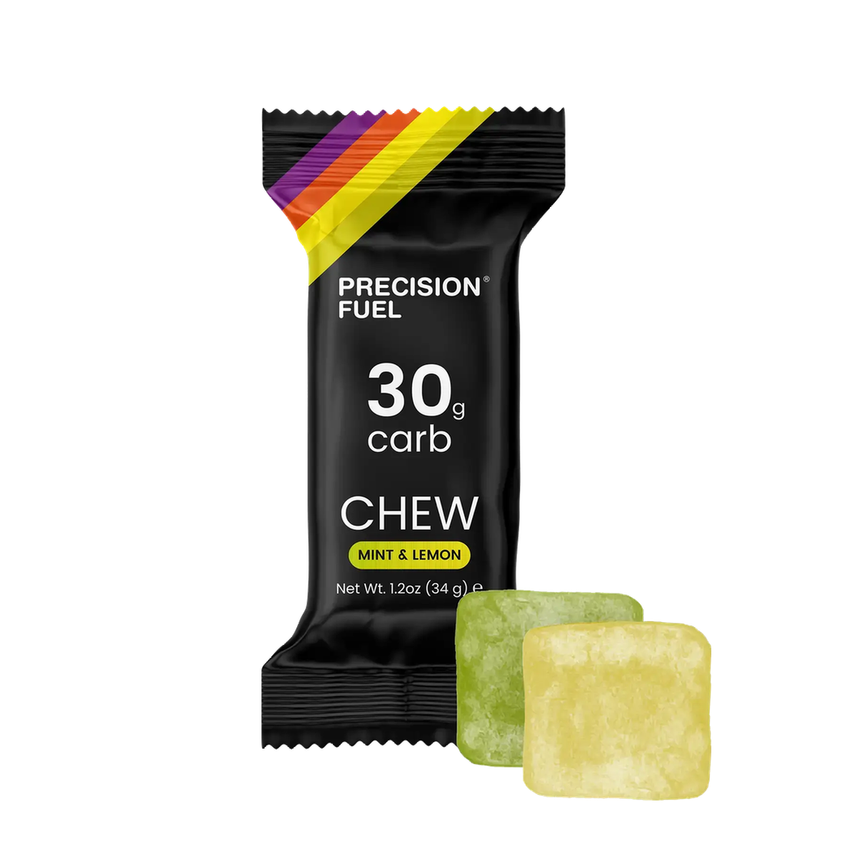 Precision Fuel and Hydration 30g Chews & 60g Bars, Mint & Lemon (30g), pack view