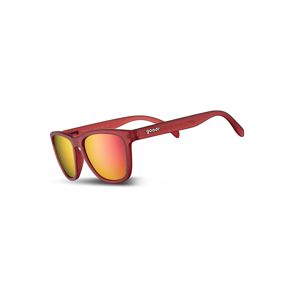 Goodr Sunglasses - OG, Phoenix at a Bloody Mary Bar, three-quarter view