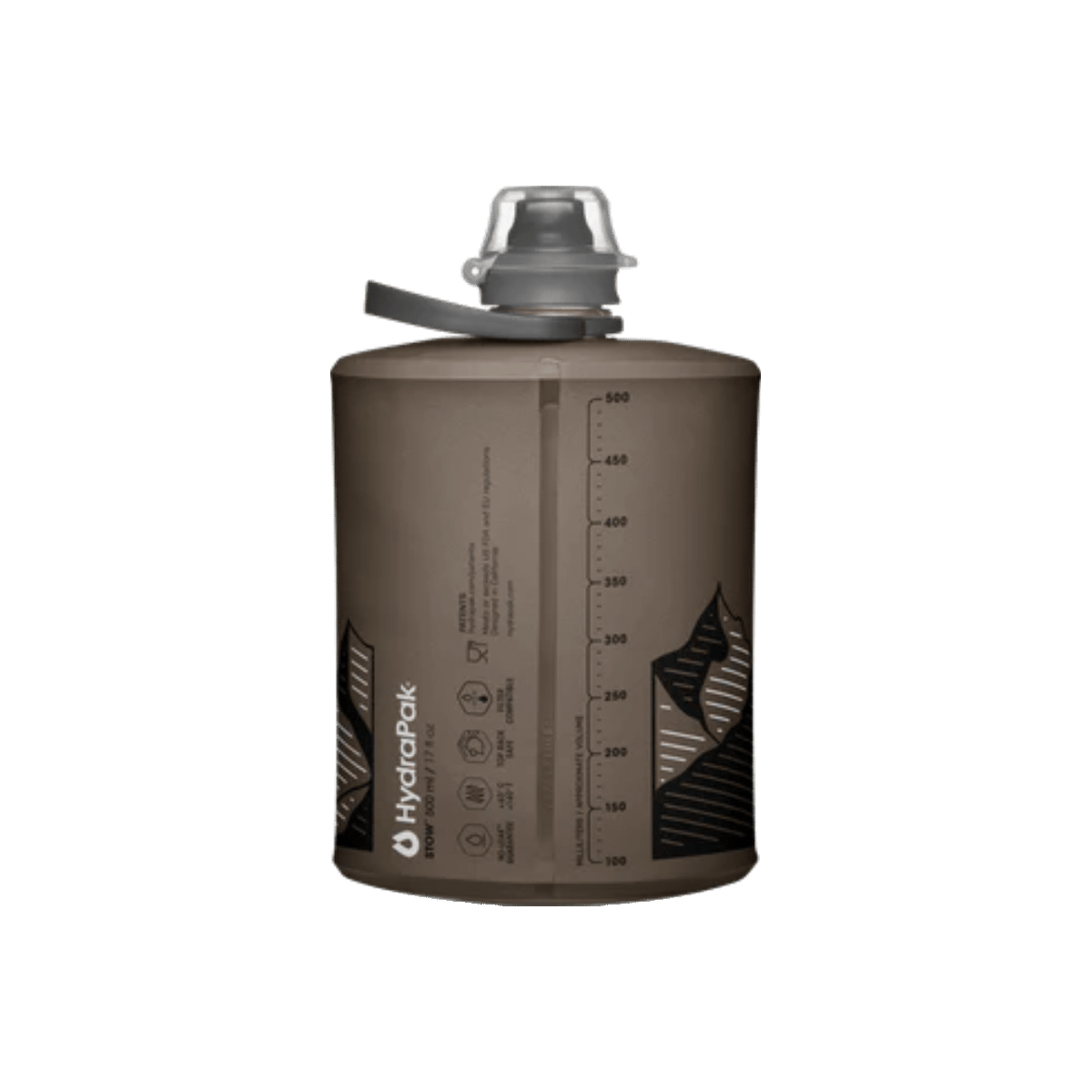 HydraPak Stow 500ml/350ml, Mammoth Grey / 500ml, product view