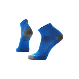 Smartwool Run Zero Cushion - Wool Ankle Socks, Laguna Blue/Deep Navy, sock view