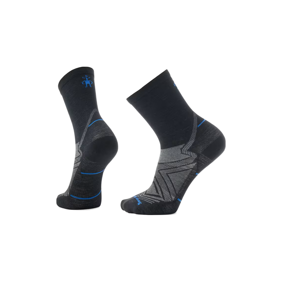 Smartwool Run Zero Cushion - Wool Mid-Crew Socks, Black, sock view