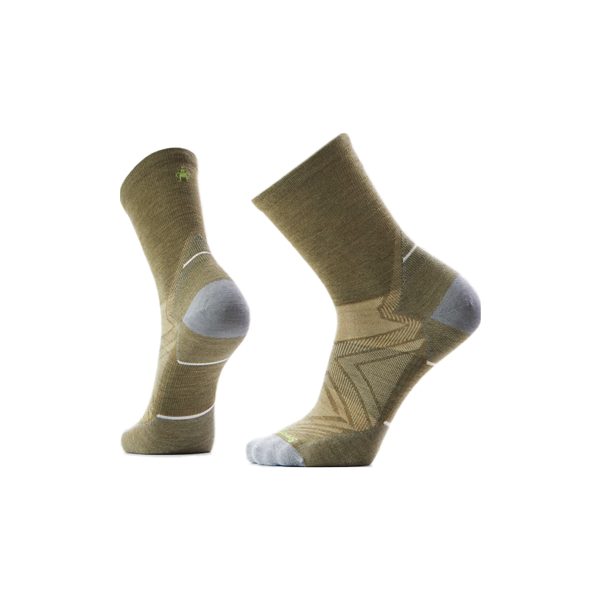 Smartwool Run Zero Cushion - Wool Mid-Crew Socks, Winter Moss, sock view