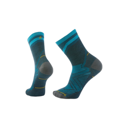 Smartwool Run Zero Cushion - Wool Mid-Crew Socks, Pattern Twilight Blue, sock view