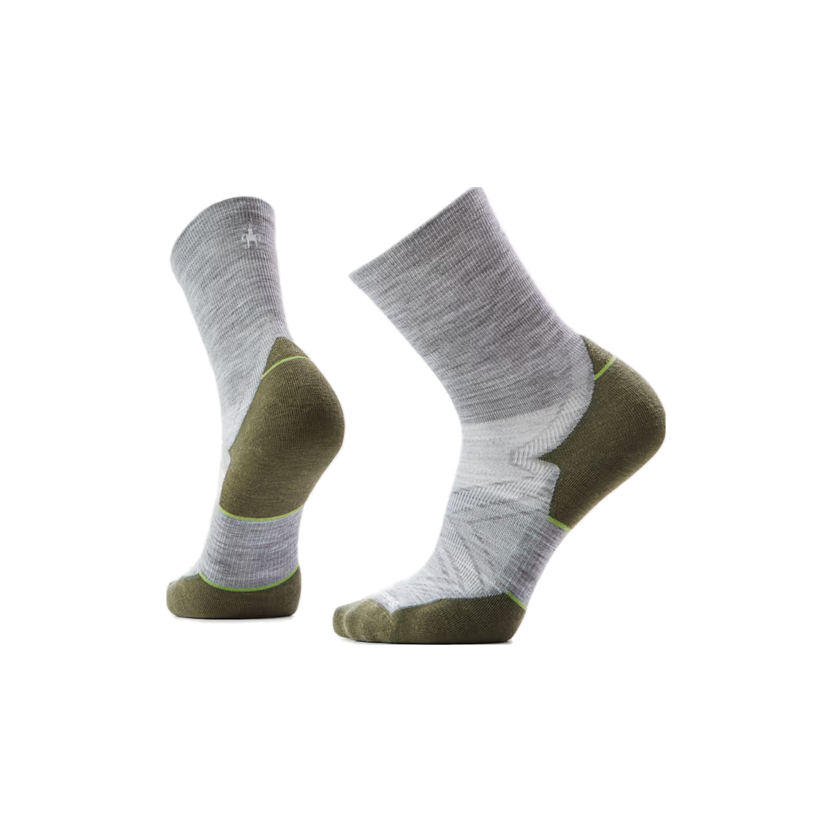 Smartwool Run Targeted Cushion - Wool Mid-Crew Socks, Light Grey, sock view
