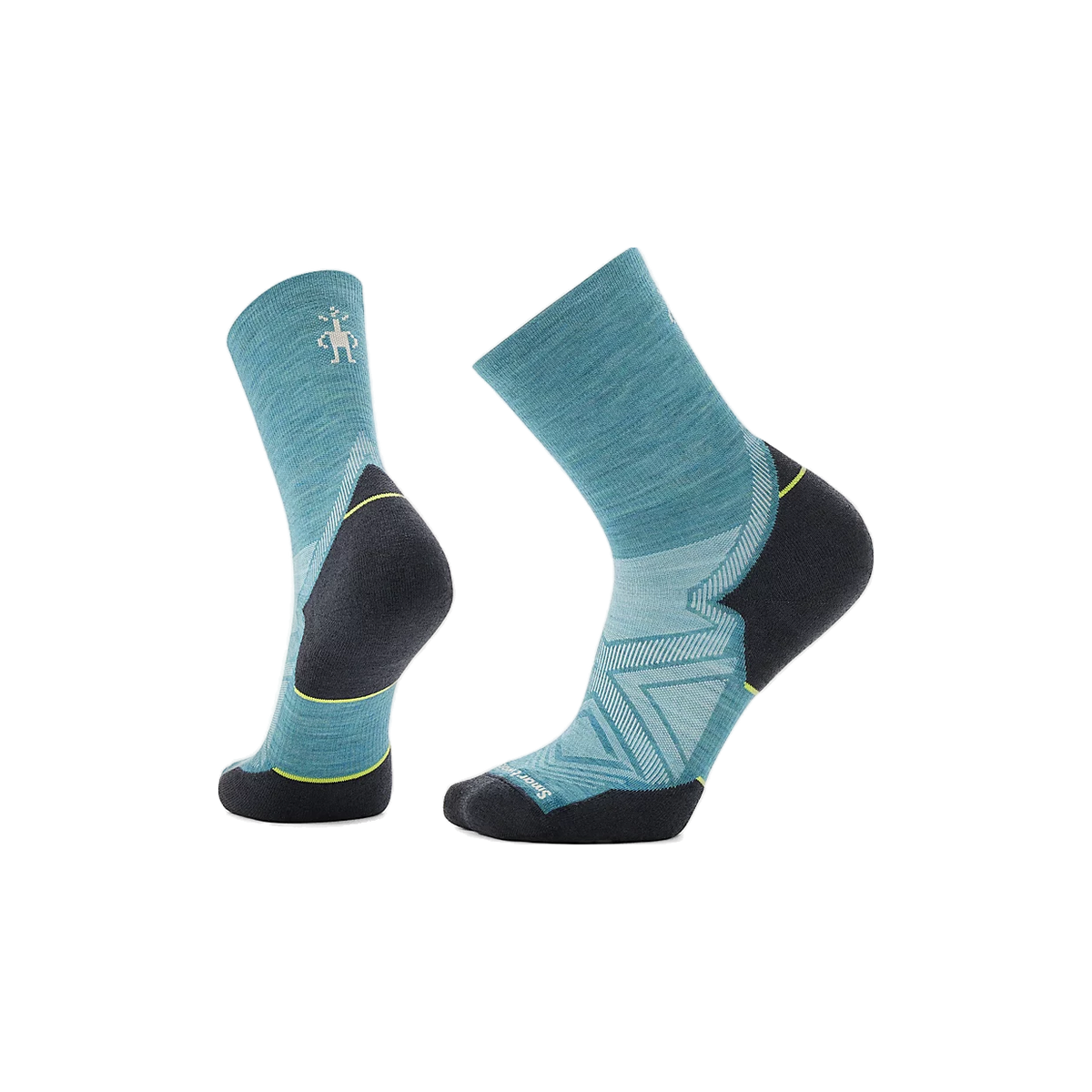 Smartwool Run Targeted Cushion - Wool Mid-Crew Socks, Cascade Green, sock view