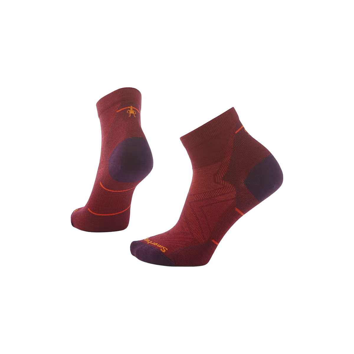Smartwool Run Zero Cushion - Wool Ankle Socks - Women's, Tibetan Red, sock view