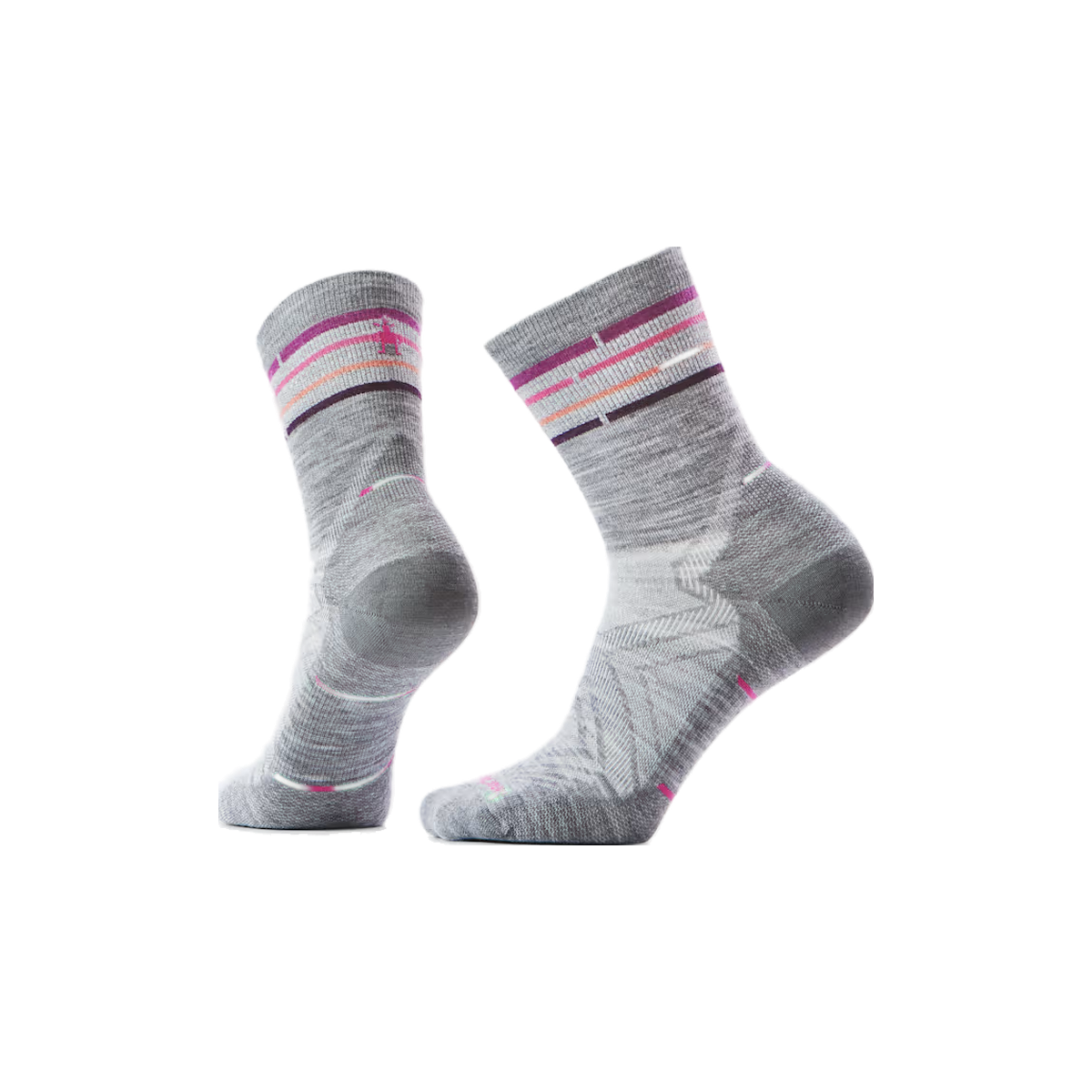 Smartwool Run Zero Cushion - Wool Mid-Crew Socks - Women's, Light Grey, sock view