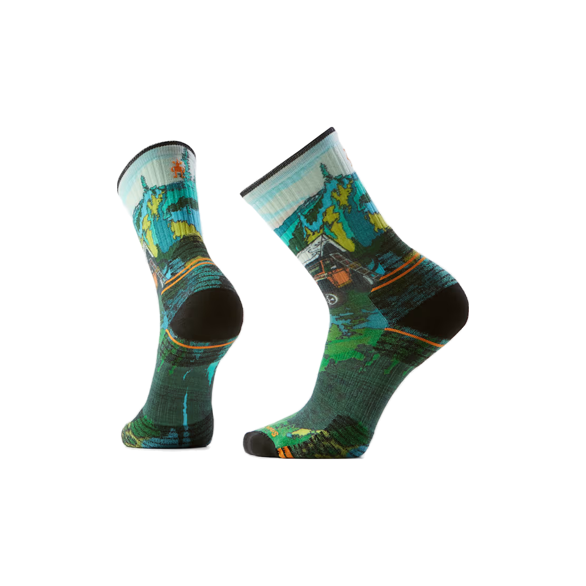 Smartwool Hike Targeted Cushion - Wool Crew Socks, Winter Moss, sock view