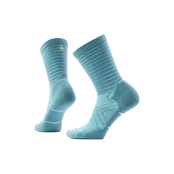 Smartwool Run Pattern Zero Cushion - Wool Crew Socks - Women's, Dusty Teal, sock view